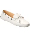 Tod's Woman Loafers Off White Size 7.5 Soft Leather In White