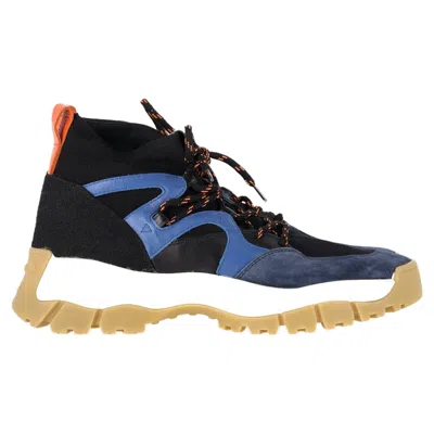 Tod's High-top Sneakers In Navy Blue Suede