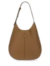 Tod's Brown Calfskin Hobo Bag