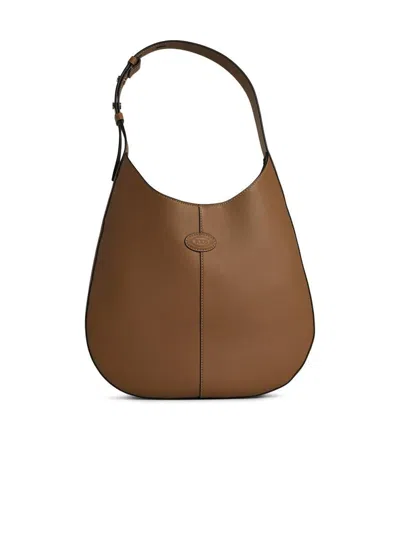 TOD'S TOD'S 'HOBO' BROWN LEATHER BAG