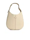 Tod's 'hobo' White Leather Bag In White