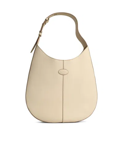 Tod's 'hobo' White Leather Bag