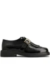 Tod's Monk Strap In Leather With English Dovetail Stitching And Fringe In Black