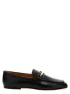 Tod's Leather Loafers With Subtle Gold Accent In Black
