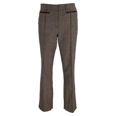 Tod's Houndstooth Trousers In Brown Wool