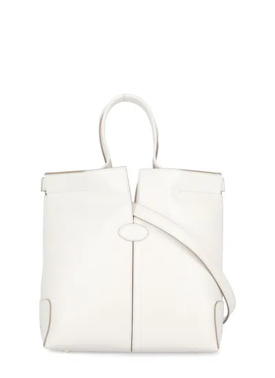 Tod's Ivory Leather Bag In Neutrals