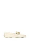 Tod's Ivory Leather Loafers In Neutrals