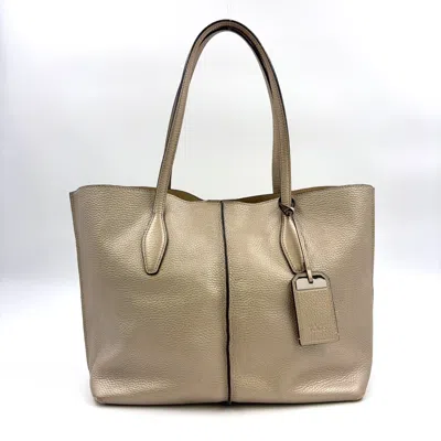 Tod's Joy Leather Tote Shoulder Bag In Neutral