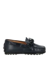 Tod's Junior Toddler Girl Loafers Midnight Blue Size 10c Leather In Blue