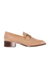 Tod's Kate Chain-link Loafers In Nude