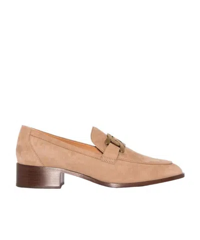 Tod's Kate Chain-link Loafers In Neutrals