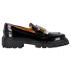 Tod's Kate Chain-linked Loafers In Black Leather
