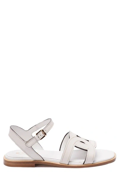 Tod's Kate Leather Sandals In White