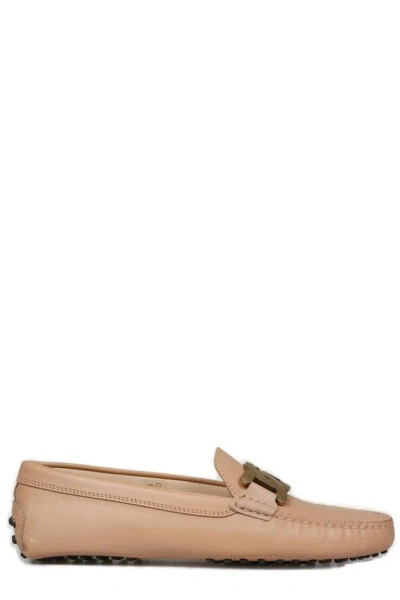 Tod's Kate Gommino Driving Shoes In Beige