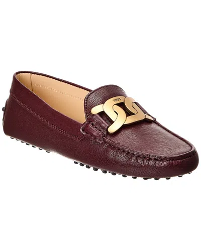 Tod's Kate Gommino Leather Loafer In Brown