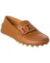 Tod's Round Head Flat-bottomed Love Shoes In Brown