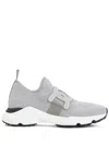 Tod's Grey Knit Sneakers Rubber Sole In Gray