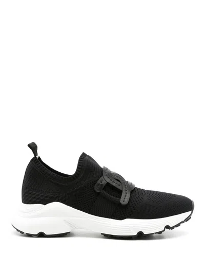 Tod's Kate Stretch Knit Trainer Sneakers In Black