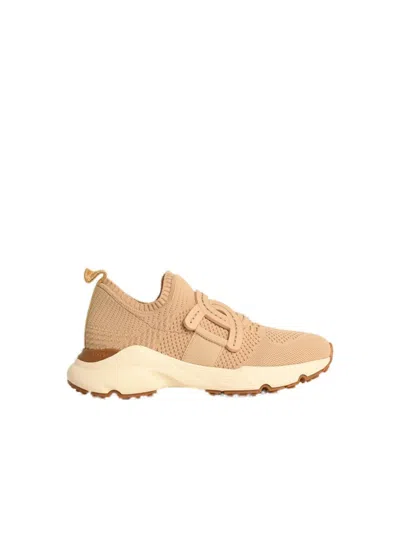 TOD'S TOD'S KATE' SNEAKERS IN BEIGE TECHNICAL FABRIC