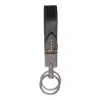 Tod's Logo Leather Keyring In Black