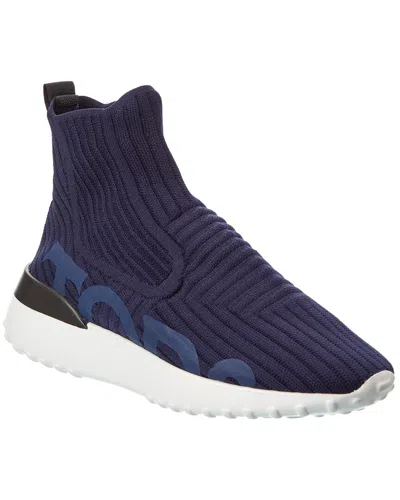 Tod's Knit Sneaker In Blue