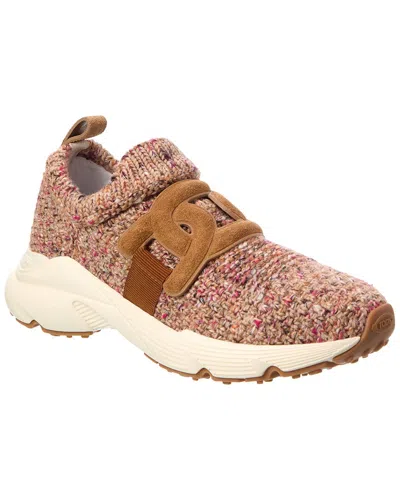 Tod's Knit Sneaker In Brown