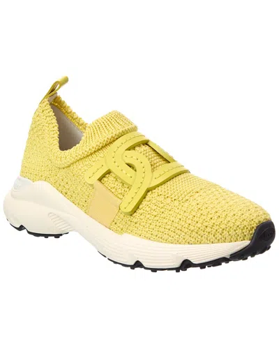 Tod's Knit Sneaker In Yellow