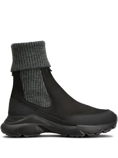Tod's Knitted Chelsea Boot In Black
