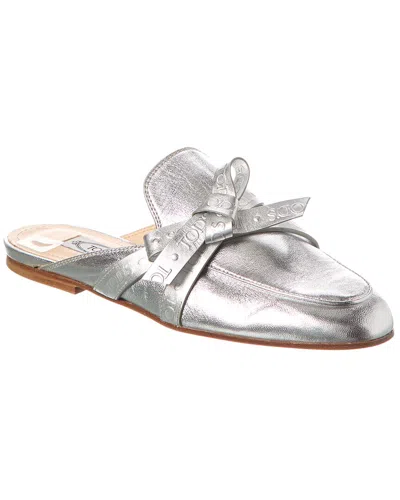 Tod's Knot Detail Leather Mule In Silver