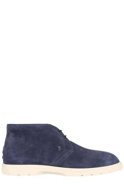 Tod's 59k Ankle Boots In Blue