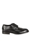 Tod's Lace-up Black Leather Wingtip Shoes In Black