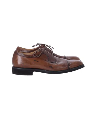 Tod's Lace Up Derby Shoes In Brown Leather