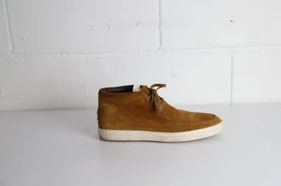 Tod's Lace-up Desert Boots In Brown Suede