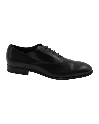 Tod's Lace Up Oxford Shoes In Brown Leather