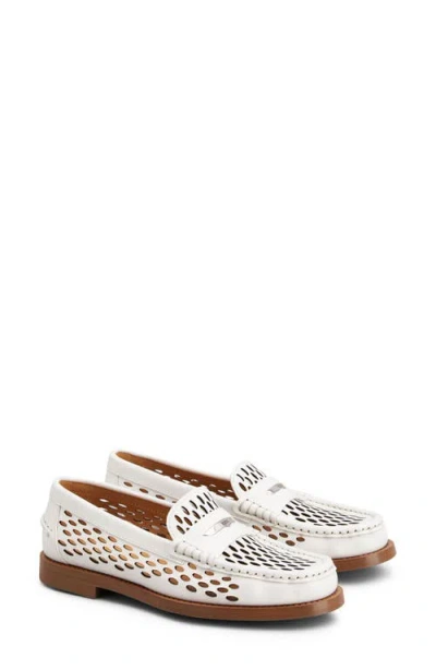 TOD'S TOD'S LASER CUT CALFSKIN LOAFER