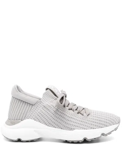 Tod's Rubber  Fabric Sneakers In Grey