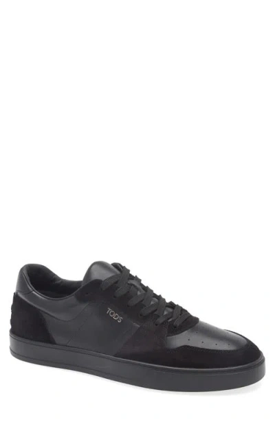 TOD'S TOD'S LEATHER & SUEDE LACE-UP LOW TOP SNEAKER