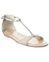 Tod's Leather & Suede Sandal In Silver