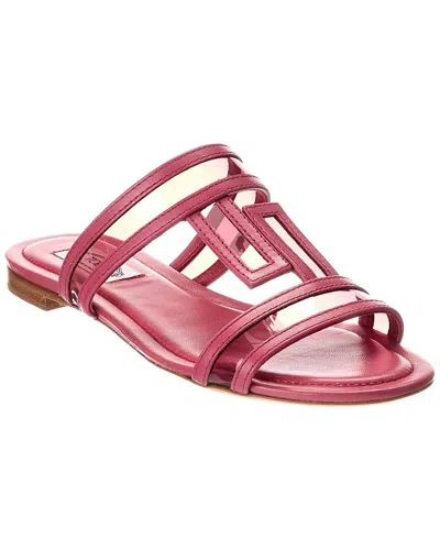 Tod's Leather & Vinyl Sandal In Pink