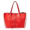TOD'S TOD'S LEATHER ANJ RINGS SHOPPER TOTE
