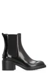 Tod's Janeiro Gomma Leather Chelsea Boots In Black
