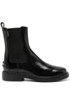Tod's Elastic-panel Leather Chelsea Boots In Black