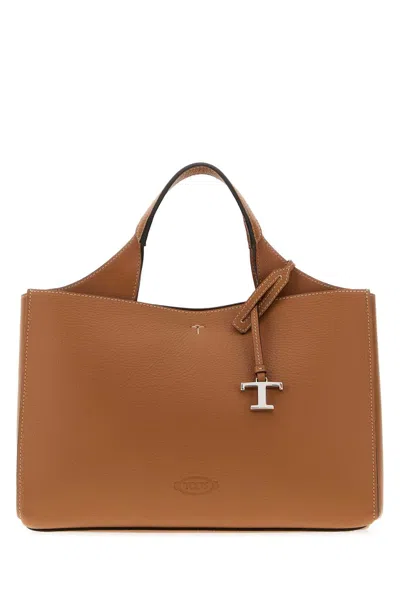 Tod's Tod`s  Leather Apa Handbag 33 Cm In Camel