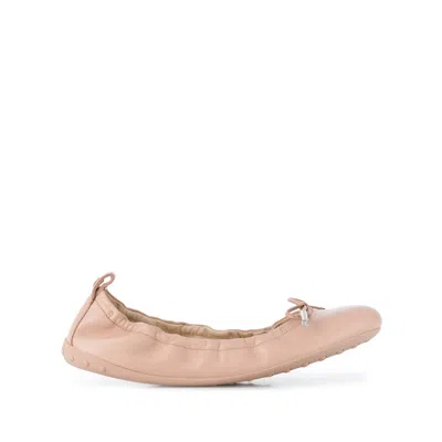 Tod's Leather Ballerina Flats In Animal Print