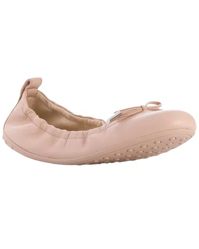Tod's Leather Ballet Flat In Pink