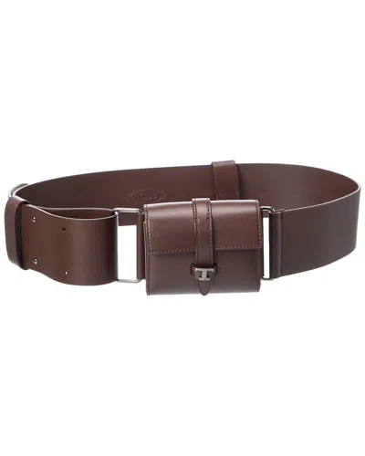 Tod's Leather Belt Bag In Brown