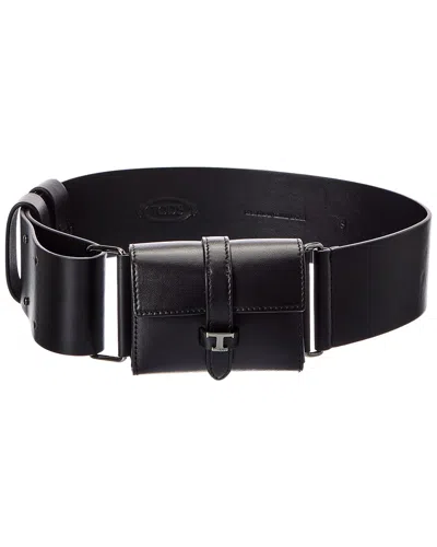Tod's Leather Belt In Transparent