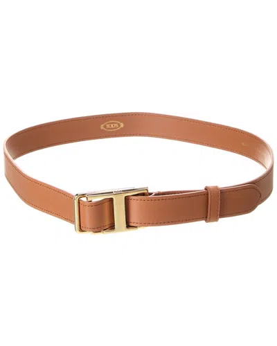 Tod's Leather Belt In Brown