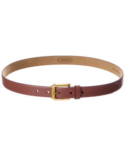 Tod's Leather Belt In Yellow