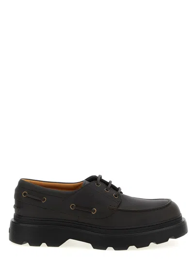 TOD'S TOD'S LEATHER BOAT SHOE
